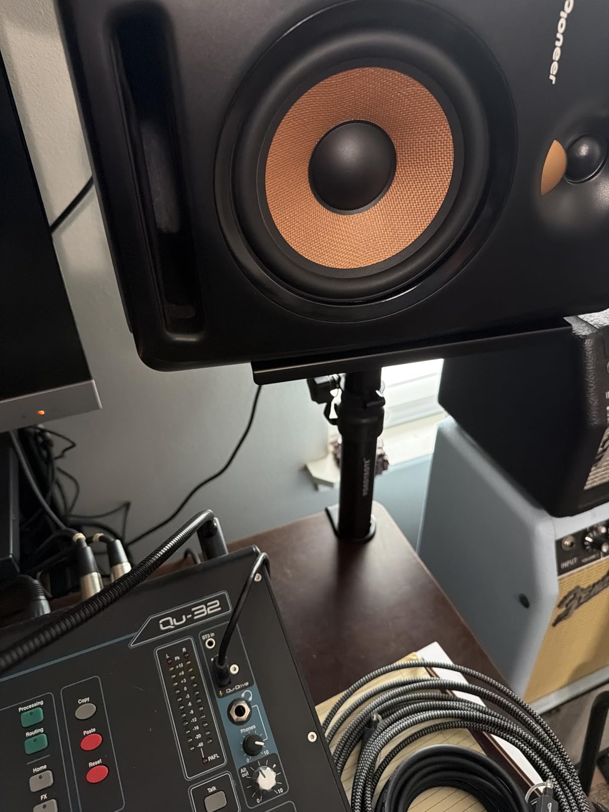 Vondynote Set of 2 Desktop Clamp Speaker Stands Short Studio Monitor Stands Height Adjustable customer photo 2