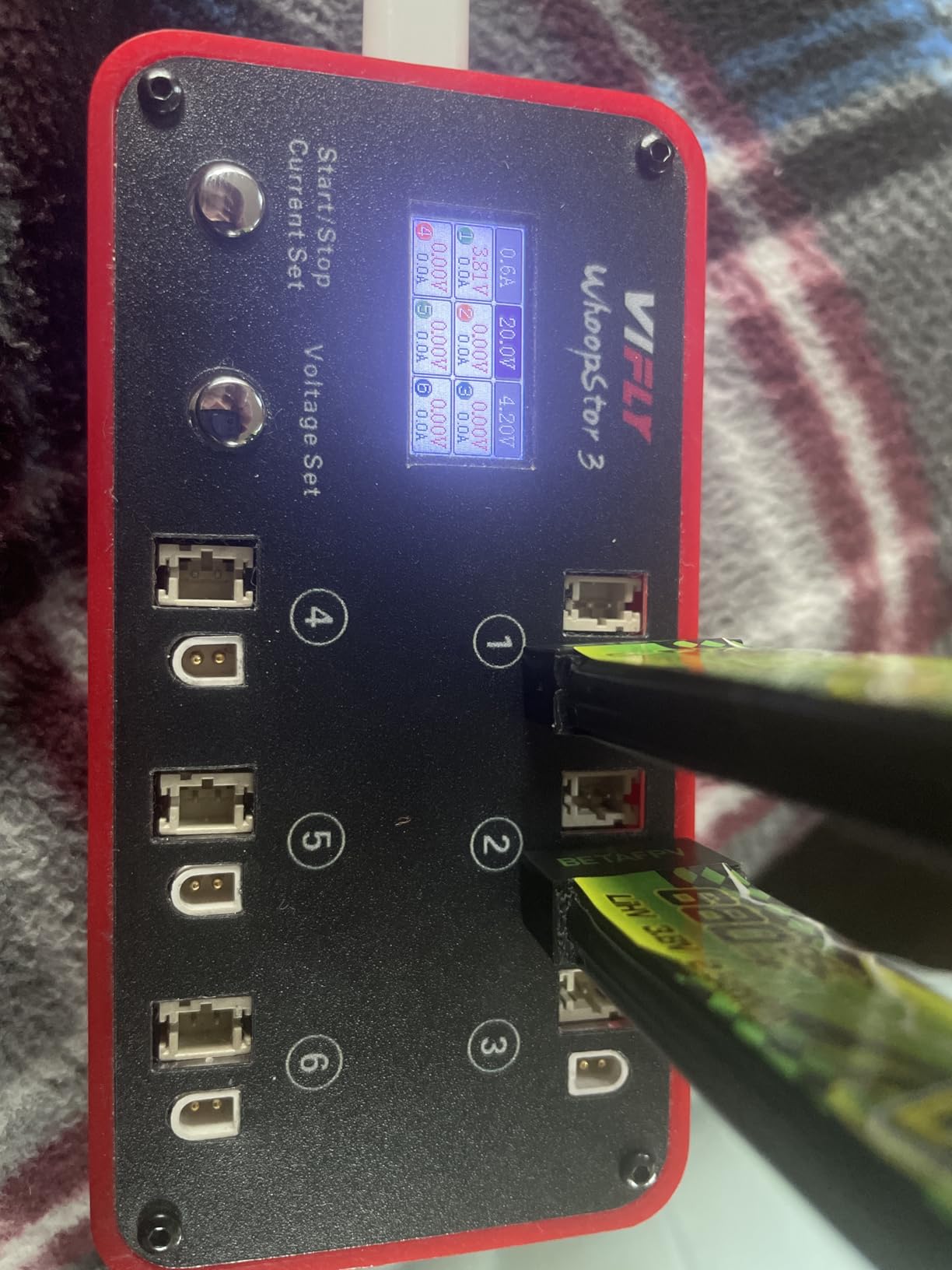 VIFLY WhoopStor V3 6 Ports 1S LiPo Battery Storage Charger and Discharger with LCD Display Tiny Whoop Charger with PH2.0 and BT2.0 Connectors customer photo 1
