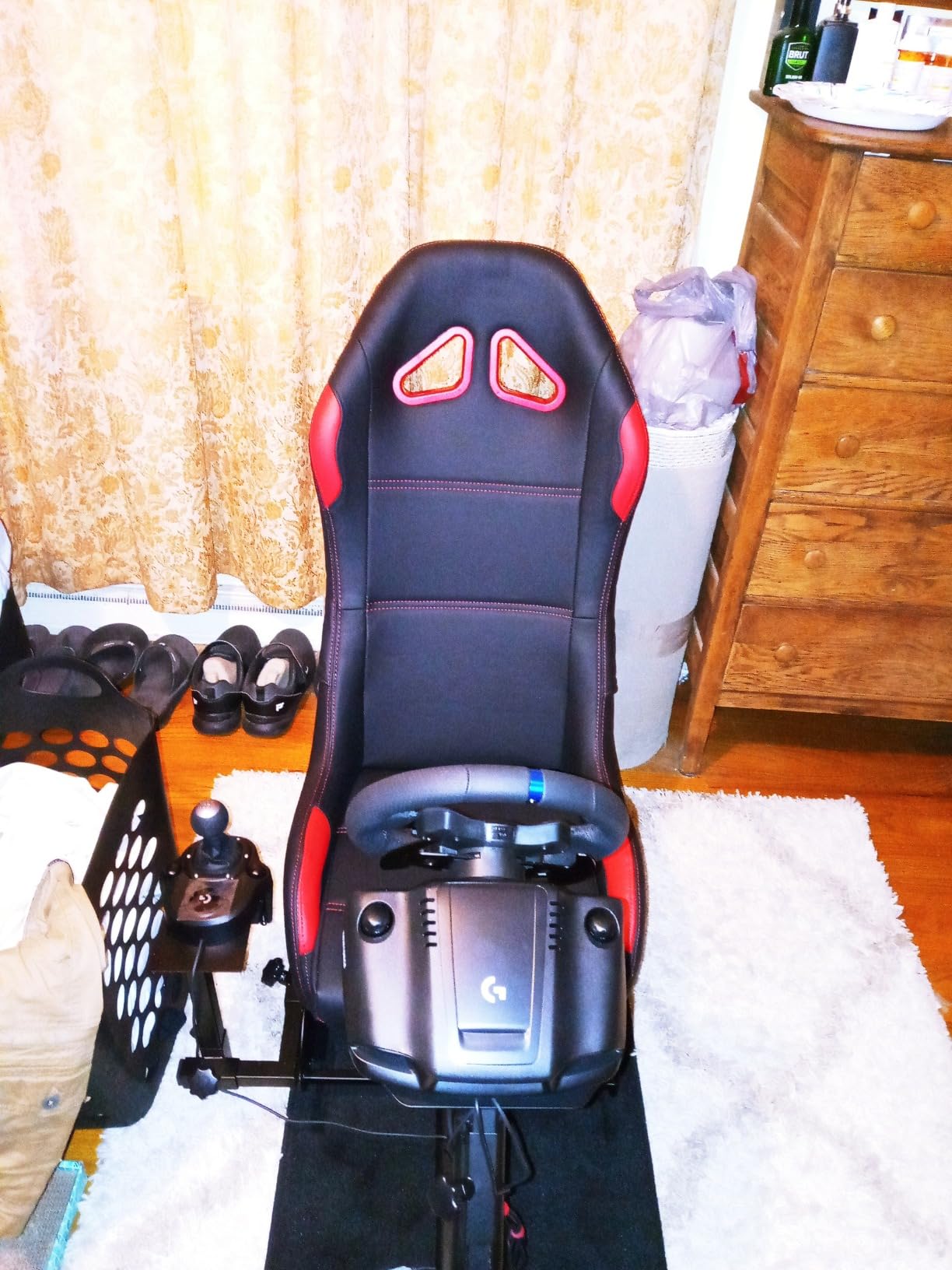 DIWANGUS Steel Racing Simulator Cockpit with Seat, Foldable Sim Racing Rig customer photo 1