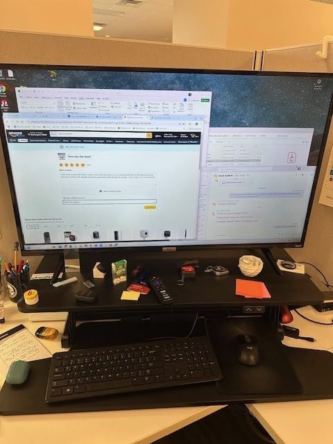 VIVO Black 36 inch Electric Desk Converter, DESK-VE36B customer photo 1