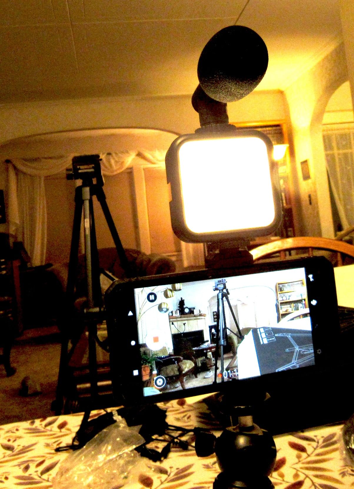 USKEYVISION Content Creator Essentials w/Camera Tripod,Light & Mic Vlog K4 customer photo 1