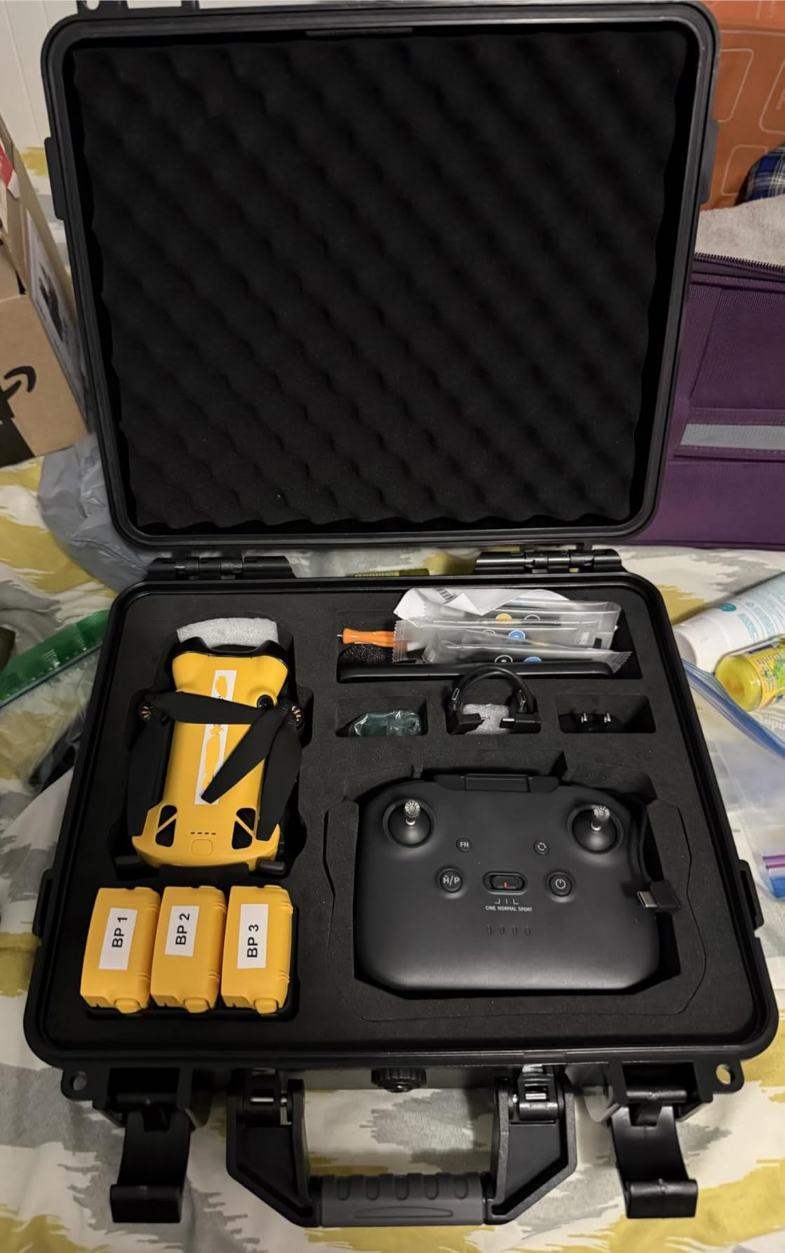 Lekufee Waterproof Hard Carrying Case for DJI Mini 4 Pro/4/3 Pro/Mini 3,Fly More Combo,DJI RC 2/RC,RC N3/2/1 Remote Controller and Accessories(Case Only) customer photo 2