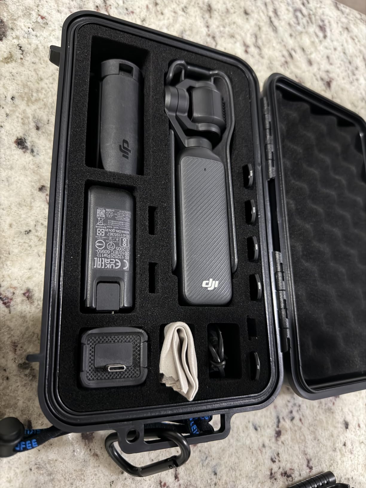 Lekufee Travel Waterproof Hard Case Compatible with DJI Osmo Pocket 4, DJI Osmo Pocket 3/Creator Combo/Power Expansion Combo/Vlogging Camera and Accessories(Case & Bag Only) customer photo 2