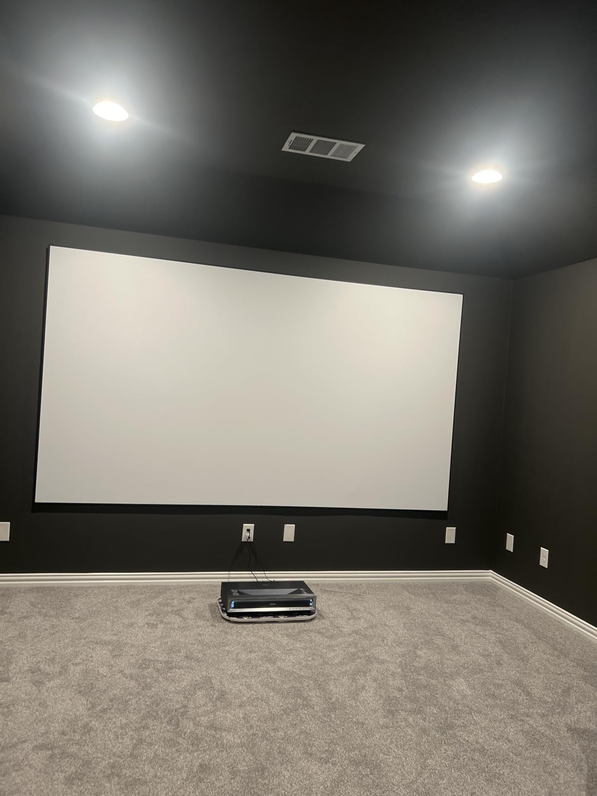 AWOL VISION 120-inch Projector Screen Fixed Frame, 1.3 dB Peak Gain, The Perfect Combo with LTV-2500, 80% Picture Quality Improved, 4K / 8K Ultra HD, Active 3D Wall Mount Projector Screen, MW-120 customer photo 1