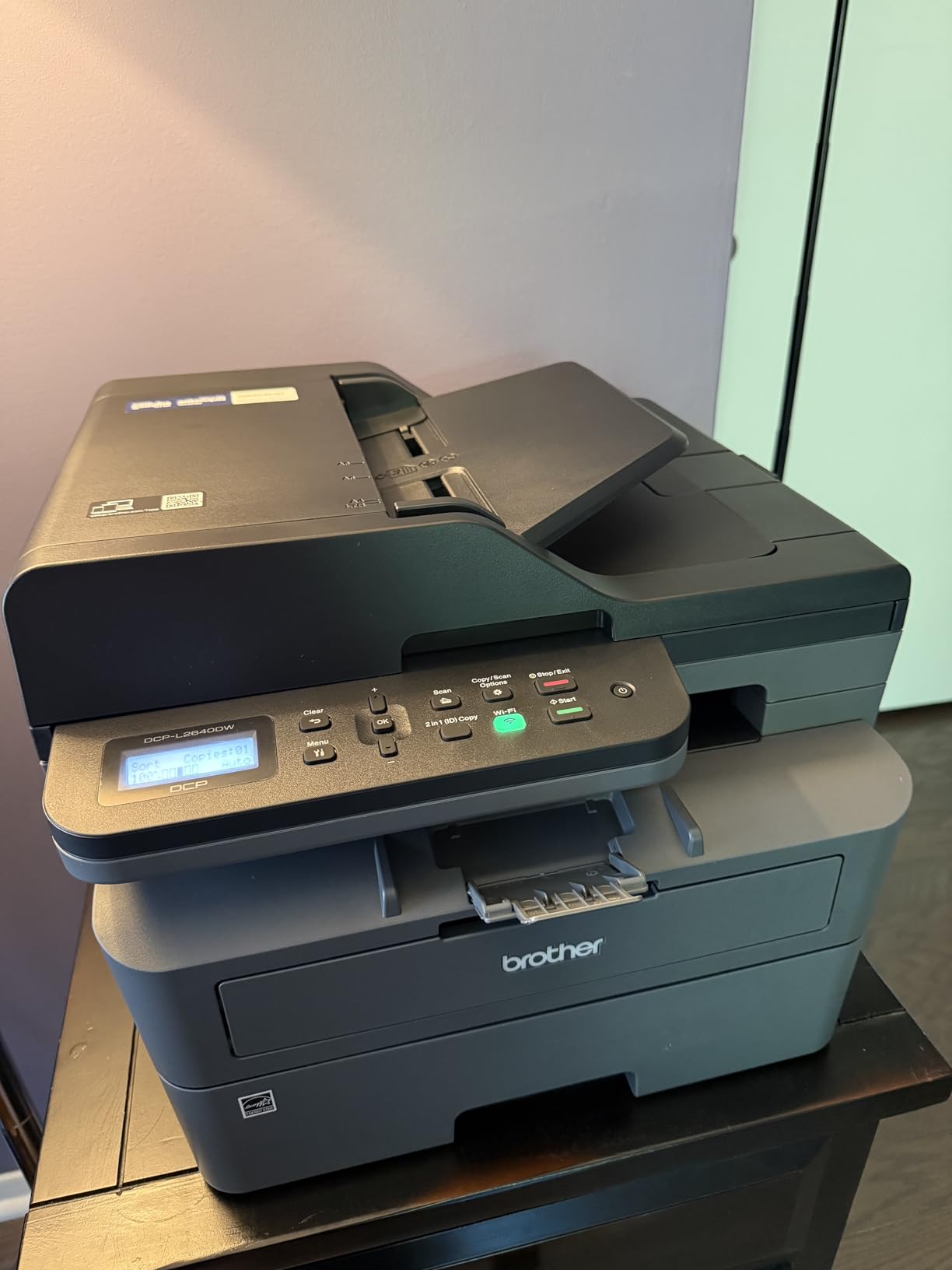 Brother DCP-L2640DW Wireless Compact Monochrome Multi-Function Printer, Copy, Scan, Duplex, Mobile Printing customer photo 1