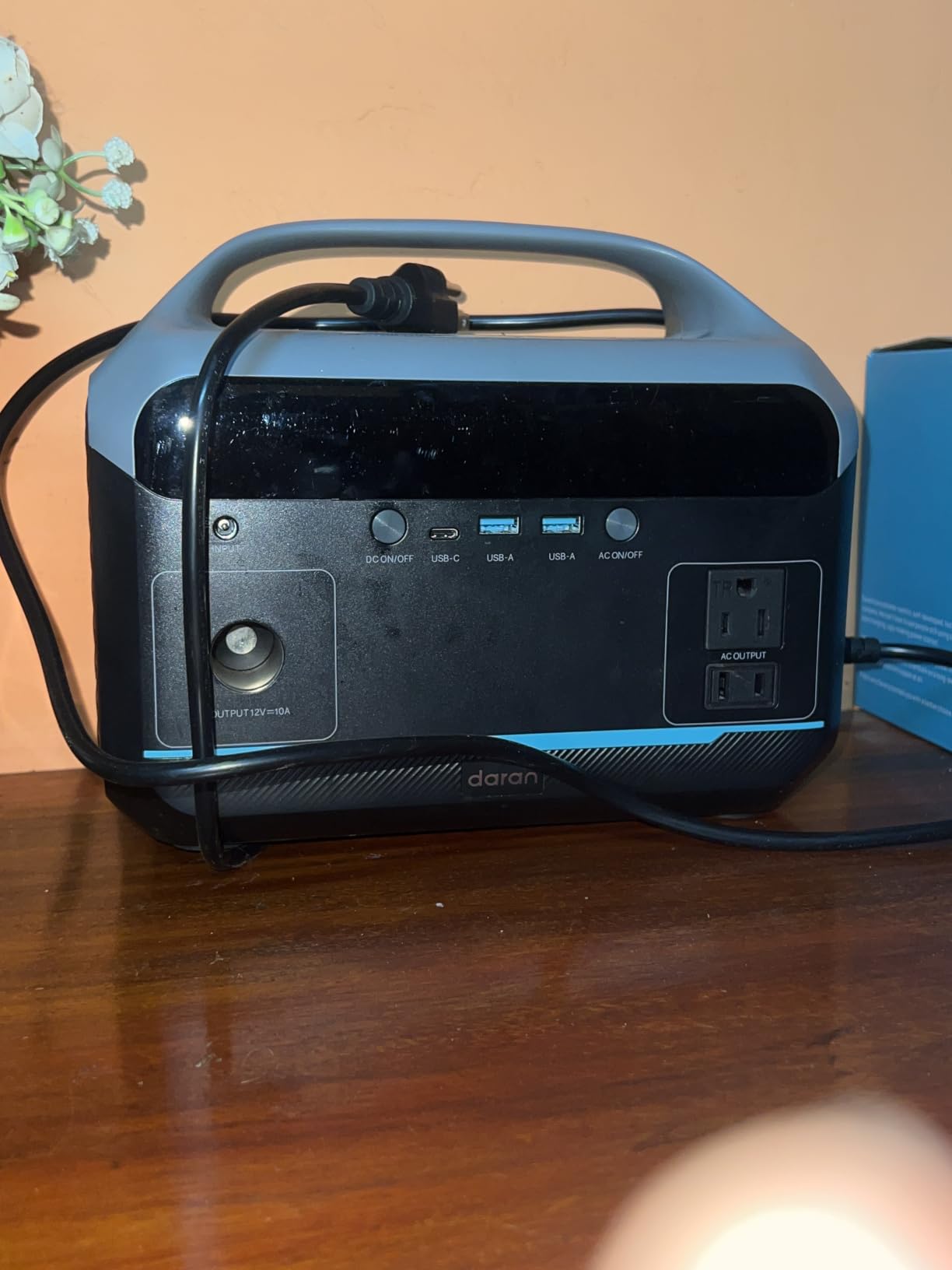 Daran Portable Power Station 89.6Wh LiFePO4 Battery 100W(200W Peak) Solar Power Bank, Portable Charger Small Generator with AC Outlets & PD Fast Charging for Home/Laptop/Camping(Solar Panel Optional) customer photo 1