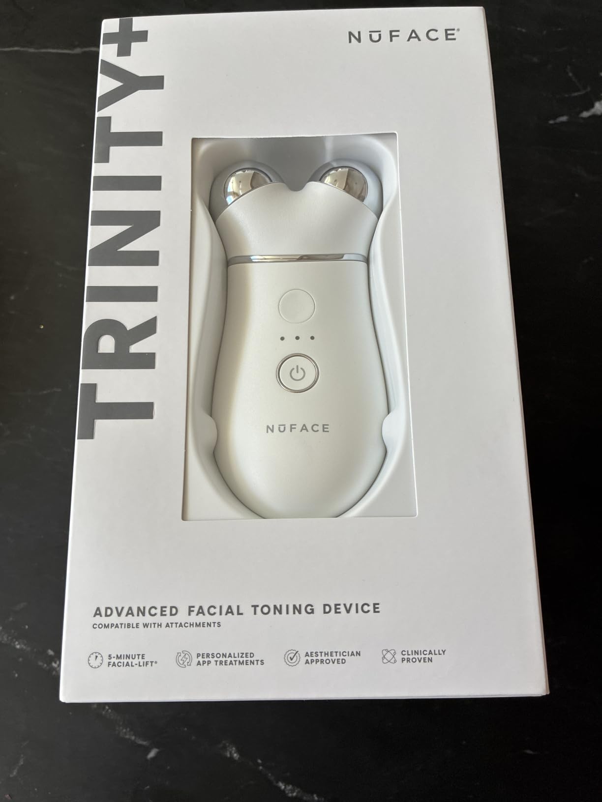 NUFACE Trinity+ Skin Tightening & Face Lift Device - Microcurrent Facial Sculpting Tool to Contour Cheeks, Jawline & Neck, 3 Frequencies, Supports Lymphatic Drainage + Activator Gel, Sandy Rose customer photo 2