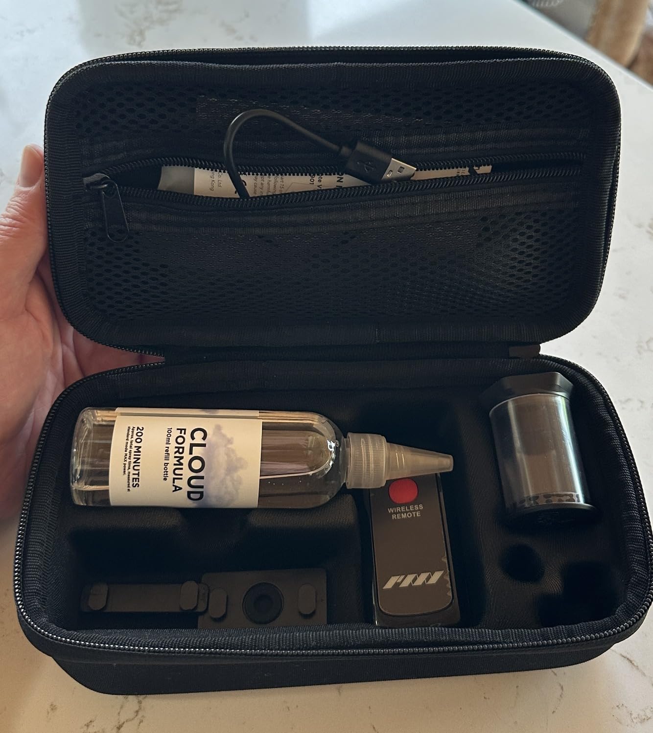 PMI SmokeNINJA Portable Fog Machine, Handheld Wireless Smoke Machine with Remote Control for Photography, Outdoor Events, Parties, Stage Effects, Halloween or Weddings(Full Kit) customer photo 1