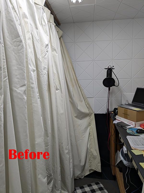 MABOZOO Studio Sound Blanket, Large Soundproof Blanket with Grommets, Heavy Duty Sound Dampening Noise Reducing Divider for Workshop, Basement, Laundry, Acoustic (Black, 80x72'') customer photo 1