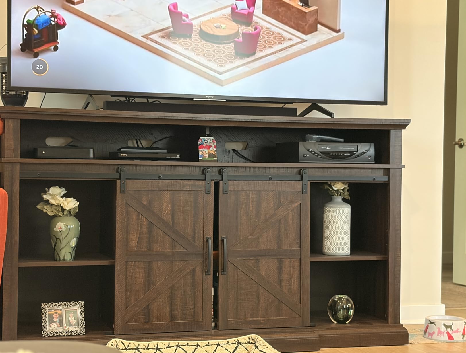 IFGET Farmhouse 80/75 inch TV Stand, 37.4