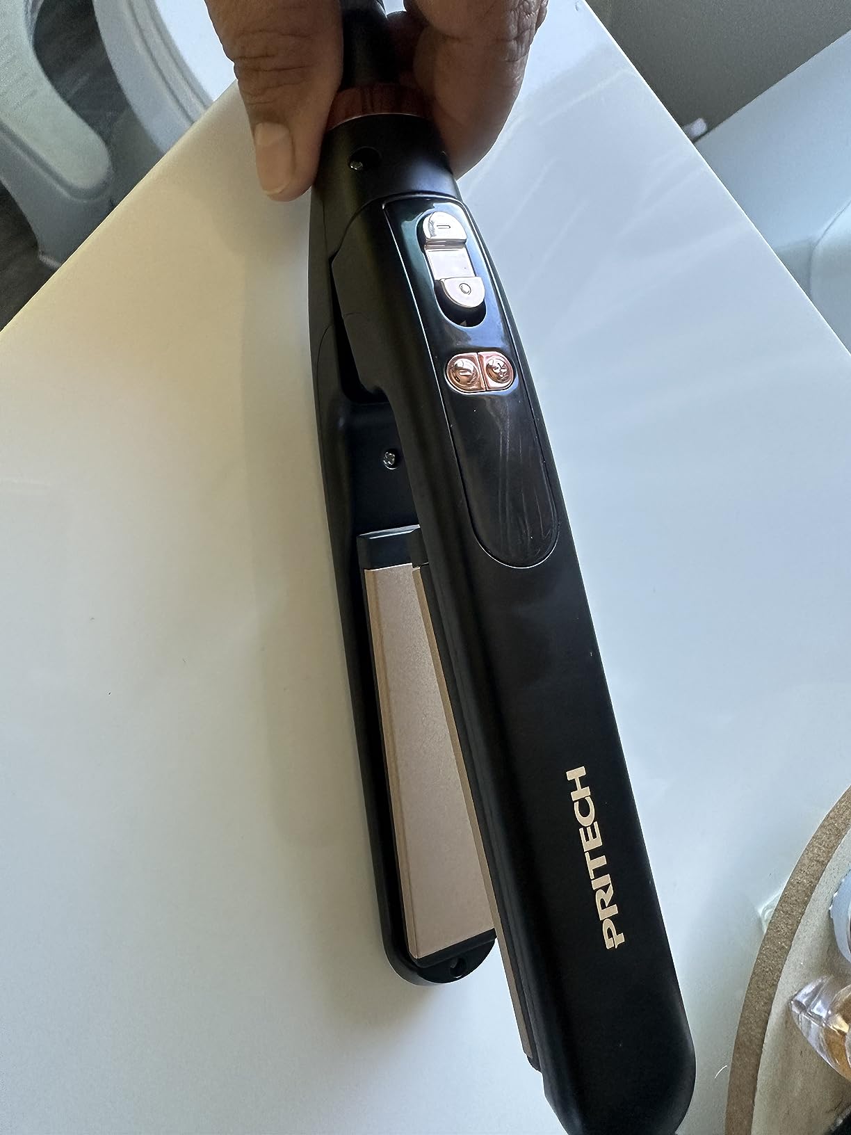 Flat Iron Cordless, Mini Hair Straightener and Curler for On The Go (Pink) customer photo 1