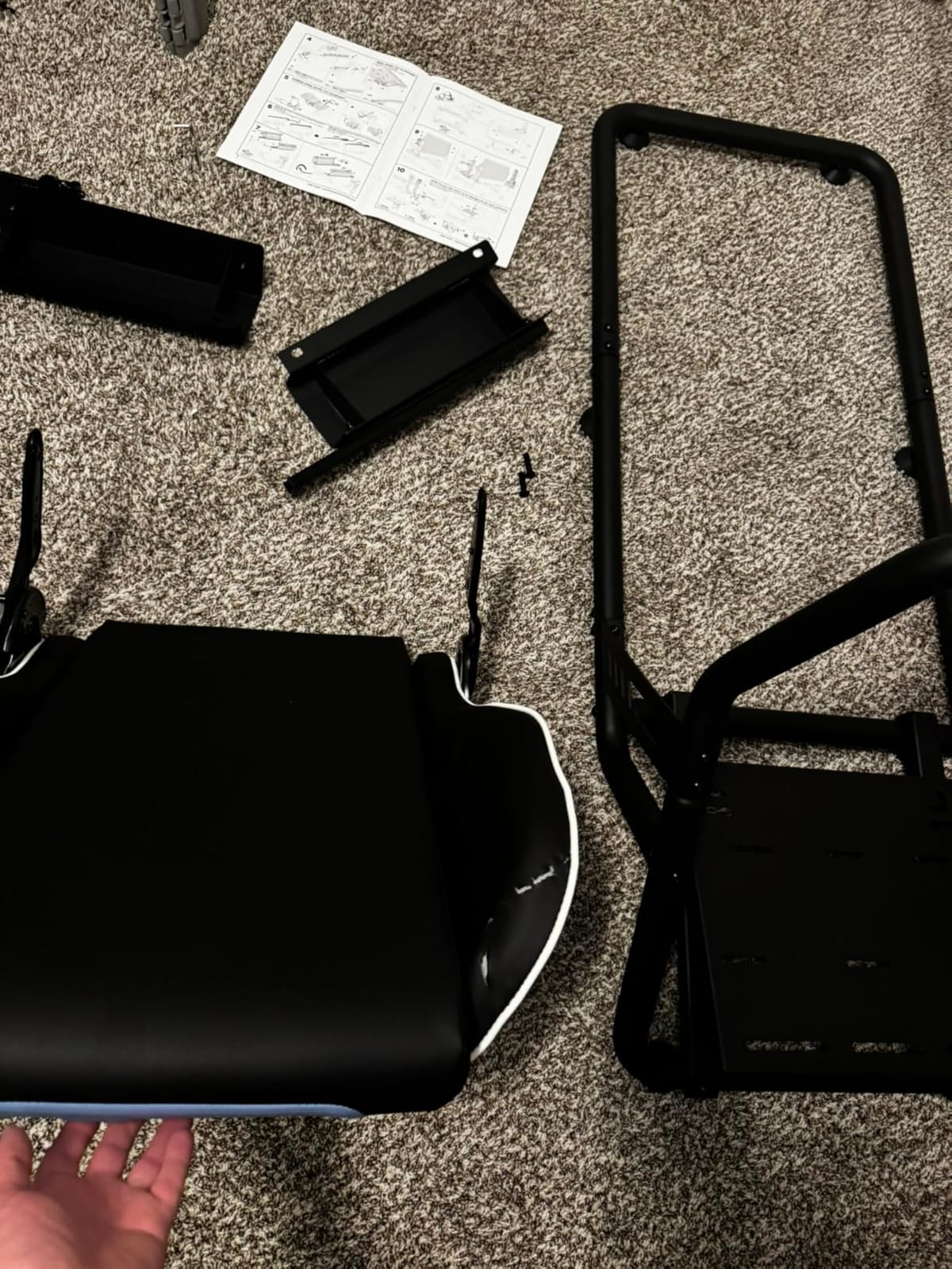 ARES WING Racing Simulator Cockpit with TV Mount, Sim Racing Wheel Stand customer photo 1