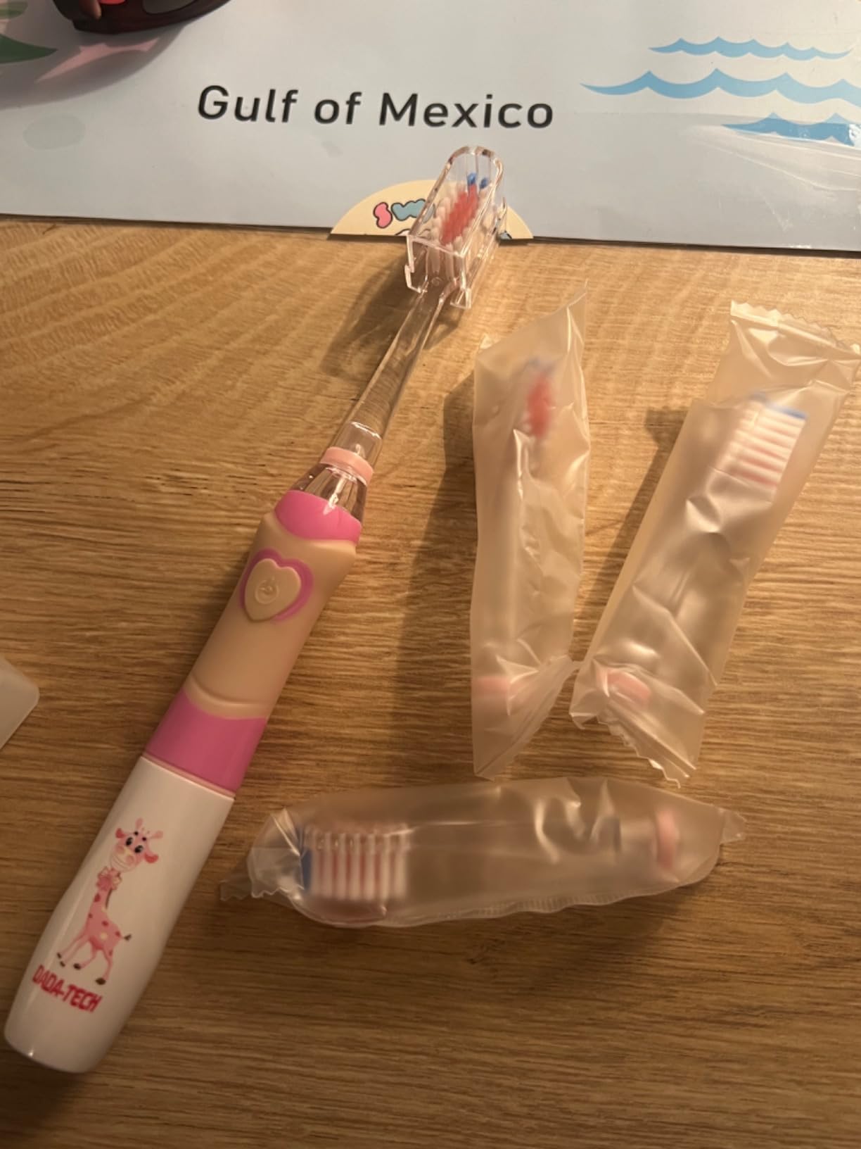 Kids Electric Toothbrush with Timer Toddler Toothbrush Age 2-4-8-12 Electric Toothbrush Kids Rainbow LED Light Up Vibrating Toothbrush Battery Operated Childrens Girls Sonic Tooth Brush (Pink Unicorn) customer photo 2