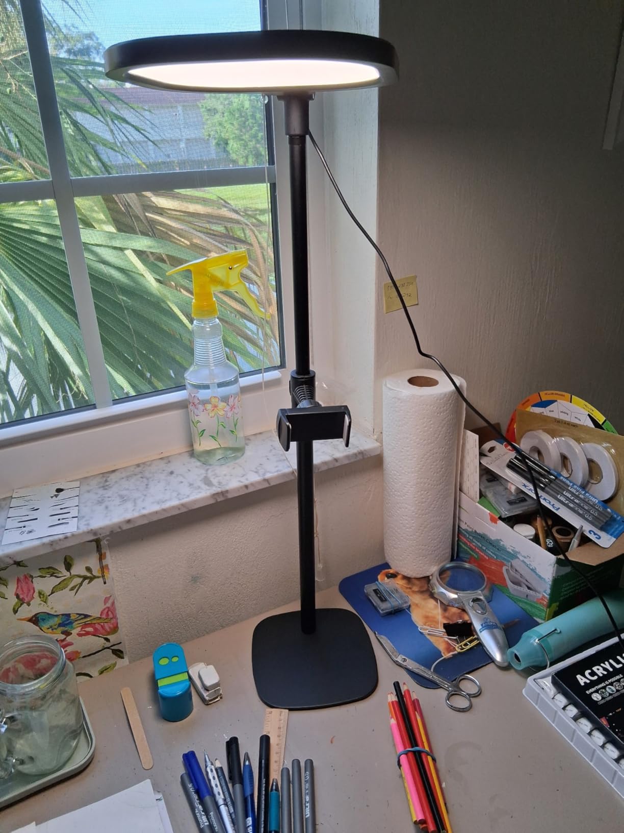 Zoom Lighting for Computer, Adjustable Desk Lighting for Video Calls, 30 Light Modes Video Conference Light, Desk Ring Light with Stand for Webcam, Meetings, Live Stream, Home Office. CRI 97.8 customer photo 2
