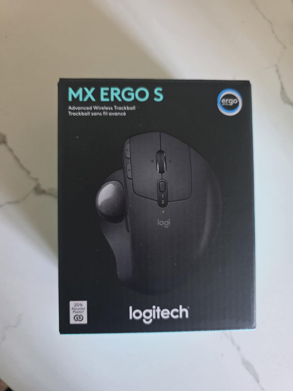 Logitech MX Ergo S Advanced Wireless Trackball Mouse USB C - Graphite customer photo 1