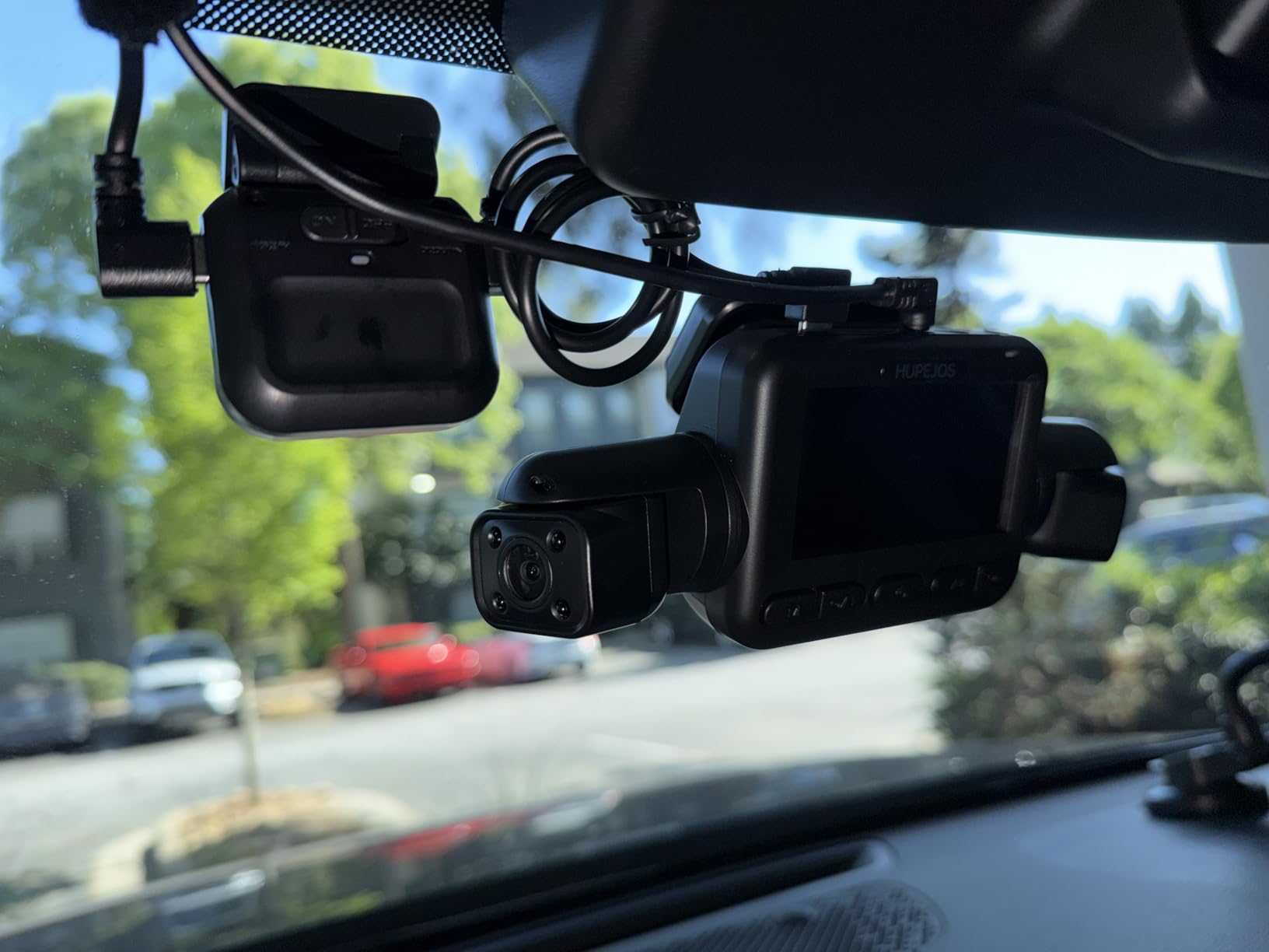 HUPEJOS AI 4K Dash Cam Front and Rear, 4 Channel 360° View Camera for Car customer photo 1