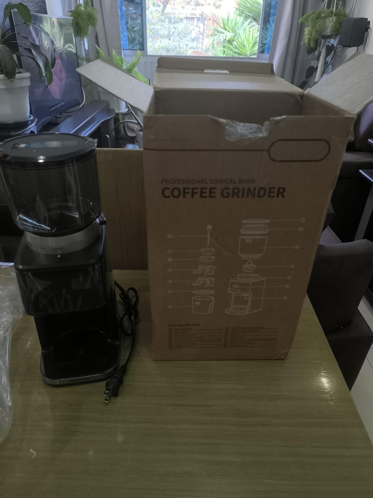 SHARDOR Conical Burr Espresso Coffee Grinder Electric with Precision Timer 2.0, Touchscreen Adjustable Burr Mill with 51 Precise Settings for Home Use, Anti-static, Stainless Steel customer photo 1