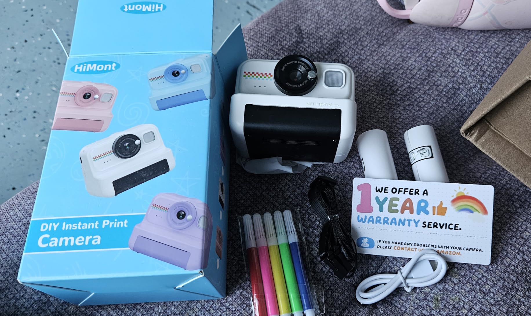 HiMont Kids Instant Print Camera, 1080P HD Kids Camera Instant Print with 3 Rolls Print Paper & 32GB Card, Ideal Kid Toys Gifts for Boys & Girls Age 3-14 (Black) customer photo 1