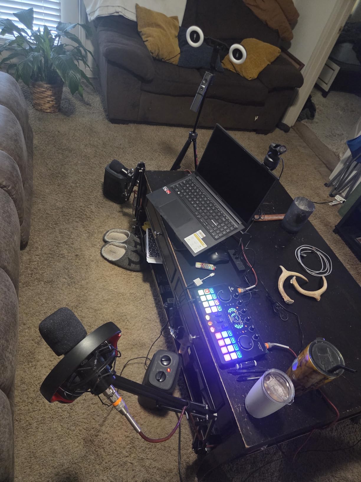 M100 Podcast Equipment Bundle for 2, 48V XLR Condenser Mics Audio Mixer customer photo 2