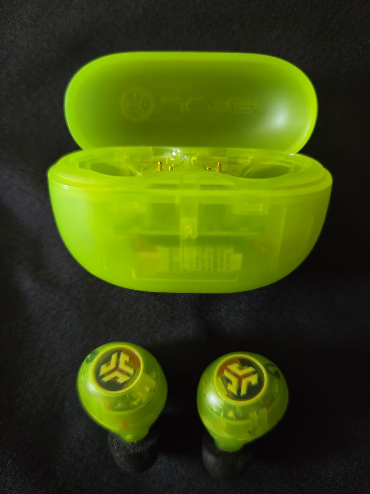 JLab Go Pop ANC True Wireless Earbuds with Dual Connect, Transparent Teal customer photo 2