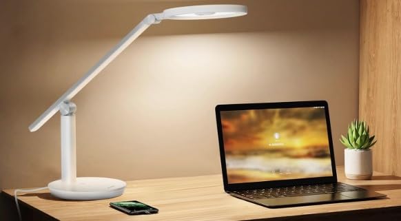 Honeywell H6 Desk Lamp for Home Office, Dimmable Reading Table Light, White customer photo 2