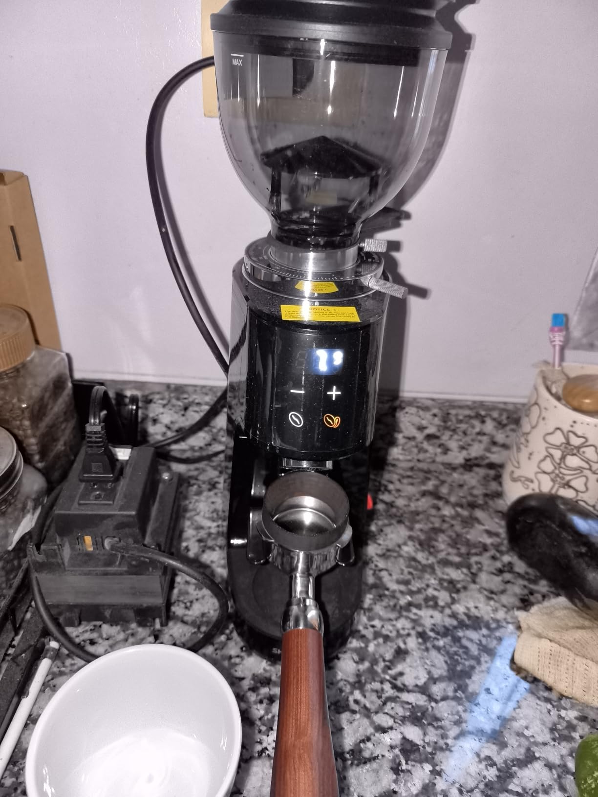 SHARDOR 64mm Flat Burr Coffee Grinder, 100 Settings, Anti-Static, Black customer photo 2