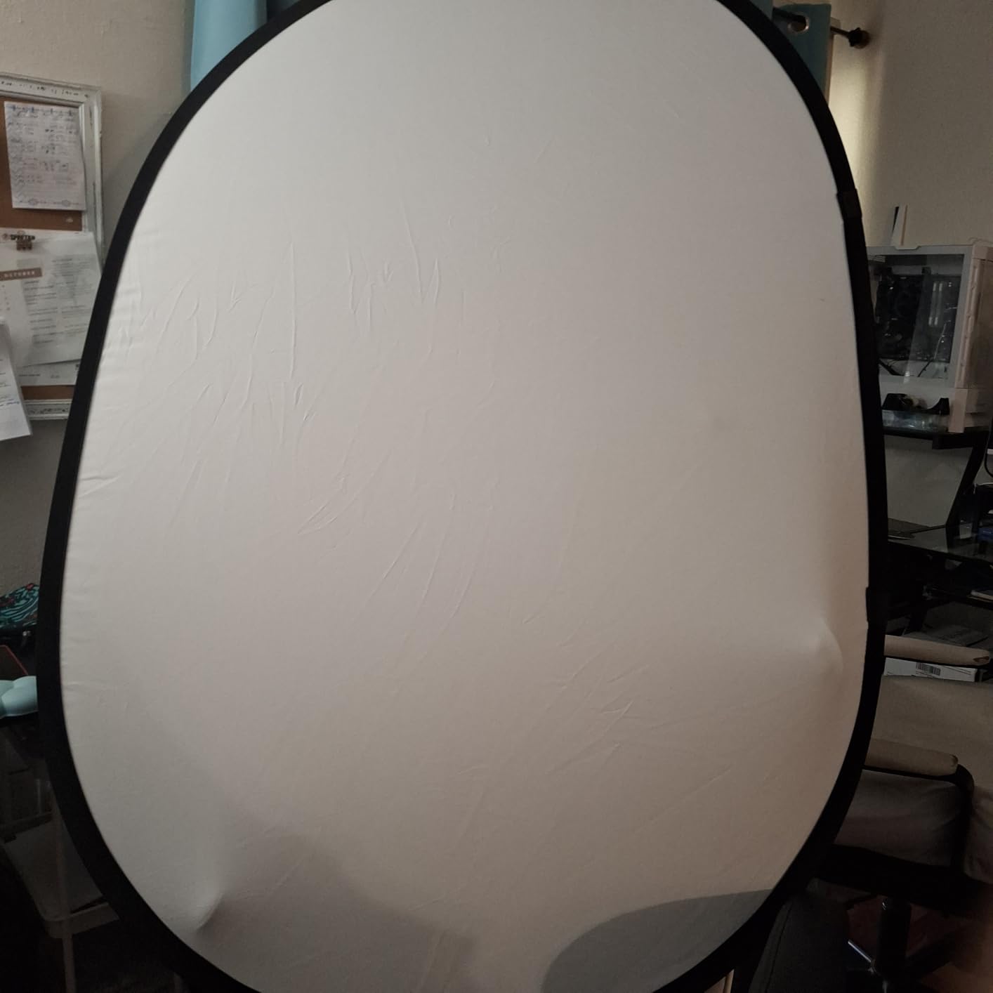 3x5ft/1x1.5m White Black Photo Backdrop, Double-Sided Pop Up Photography Background with Carry Bag Reversible Collapsible Backdrops for Photoshoot TikTok YouTube Video Live Streaming customer photo 1