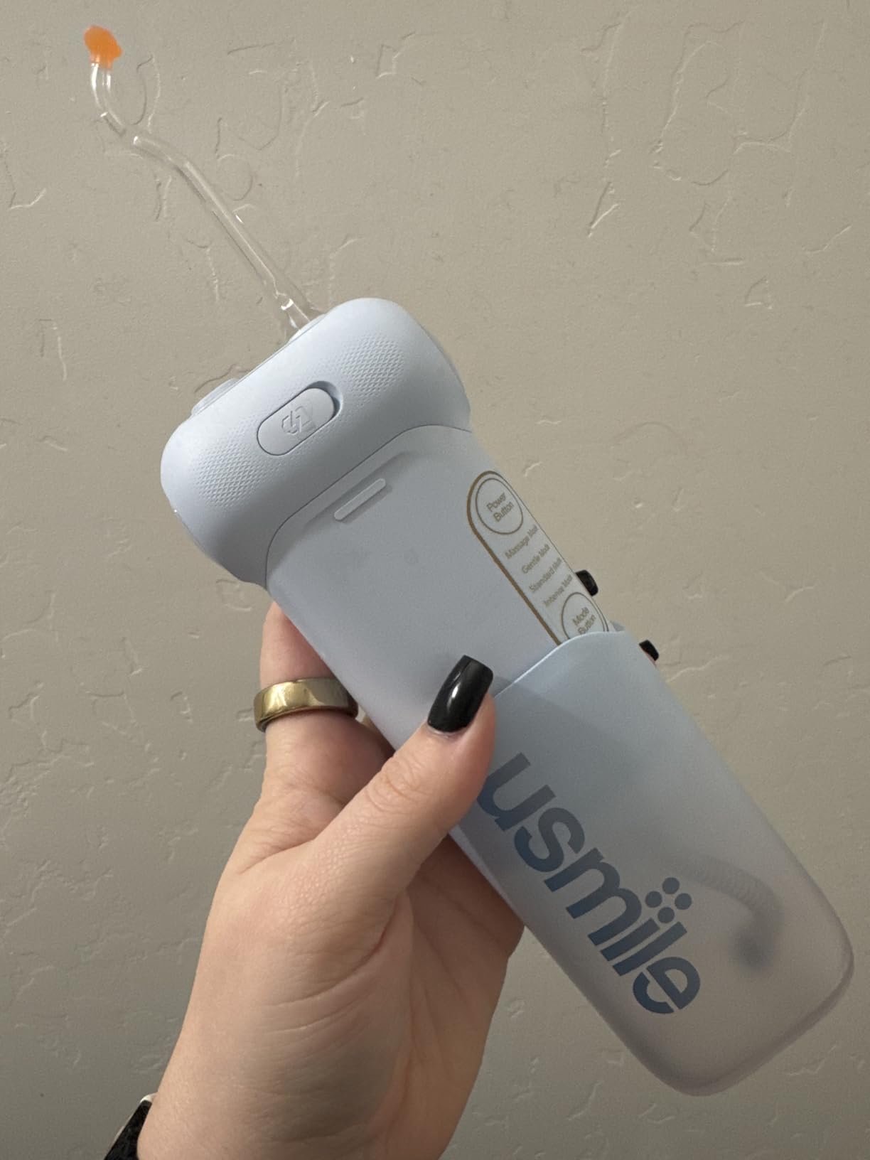 usmile C10 Portable Water Flosser for Travel, 95-Day Battery, IPX7, Blue customer photo 2