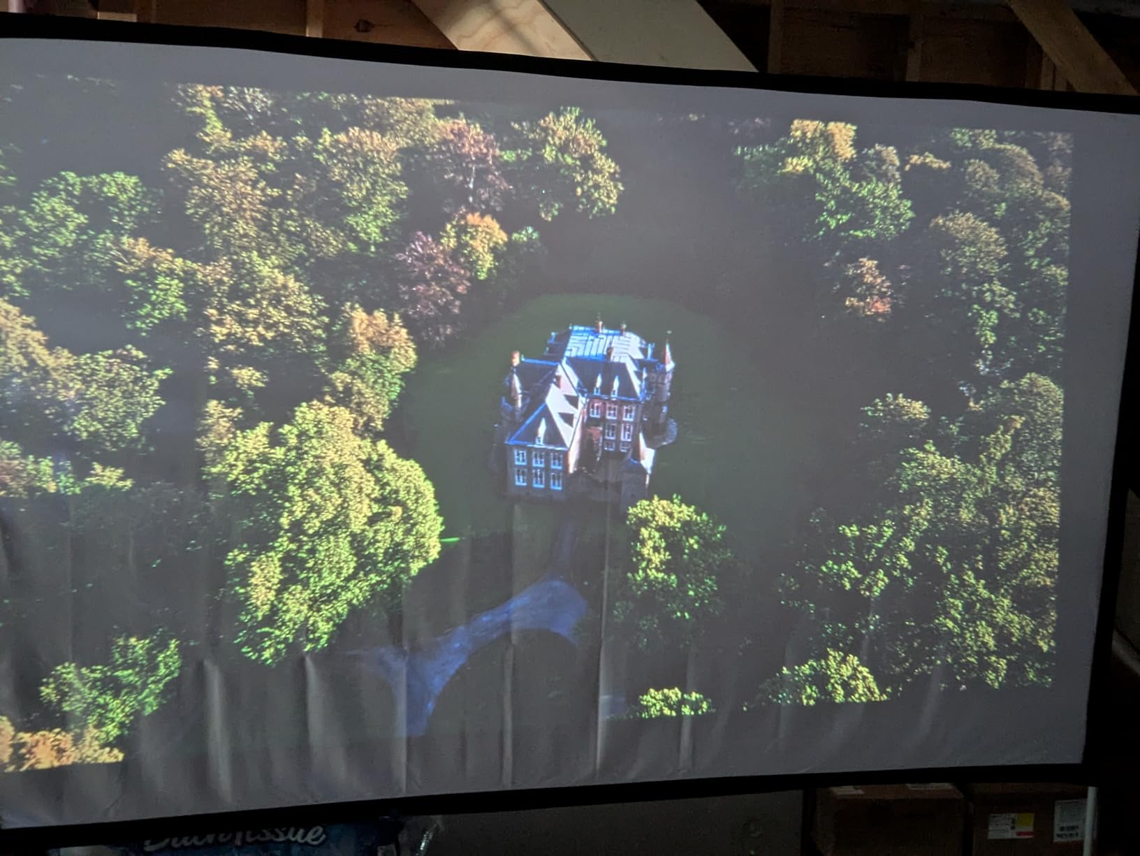 Outdoor Projector Screen with Stand 100 Inch: Portable Projection Screen 16:10 4K HD Outdoor Movie Screen with Carry Bag for Home Backyard Theater customer photo 2