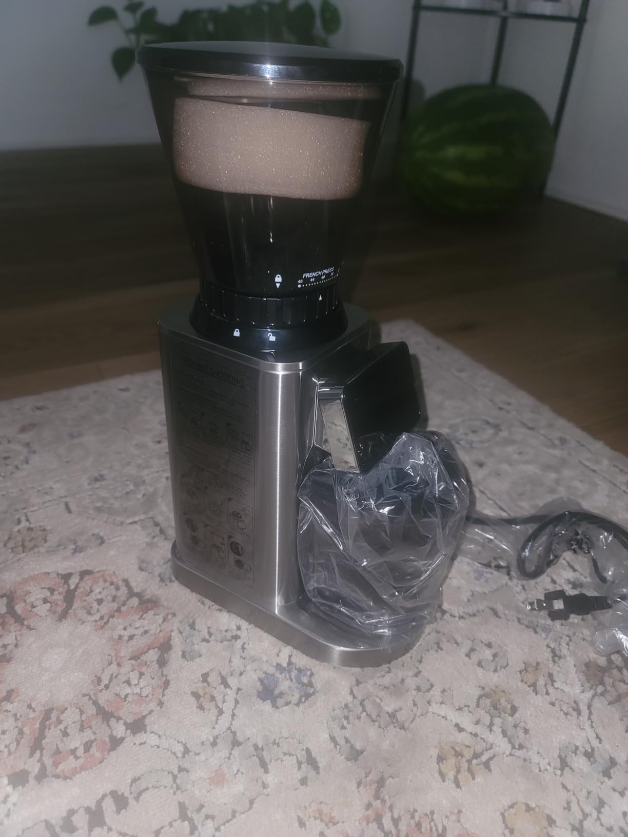 AMZCHEF Burr Coffee Grinder, 45 Settings, Anti-Static Burr Mill customer photo 1