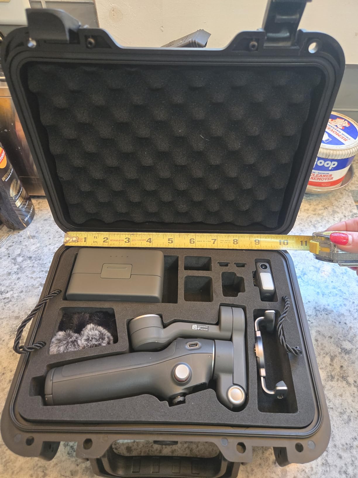 Lekufee Portable Waterproof Hard Case for DJI Osmo Mobile 8, Osmo Mobile 7P / 7, Gimbal Stabilizer, DJI Mic 3/2 / Mic Mini & More Accessories(Case Only) customer photo 2