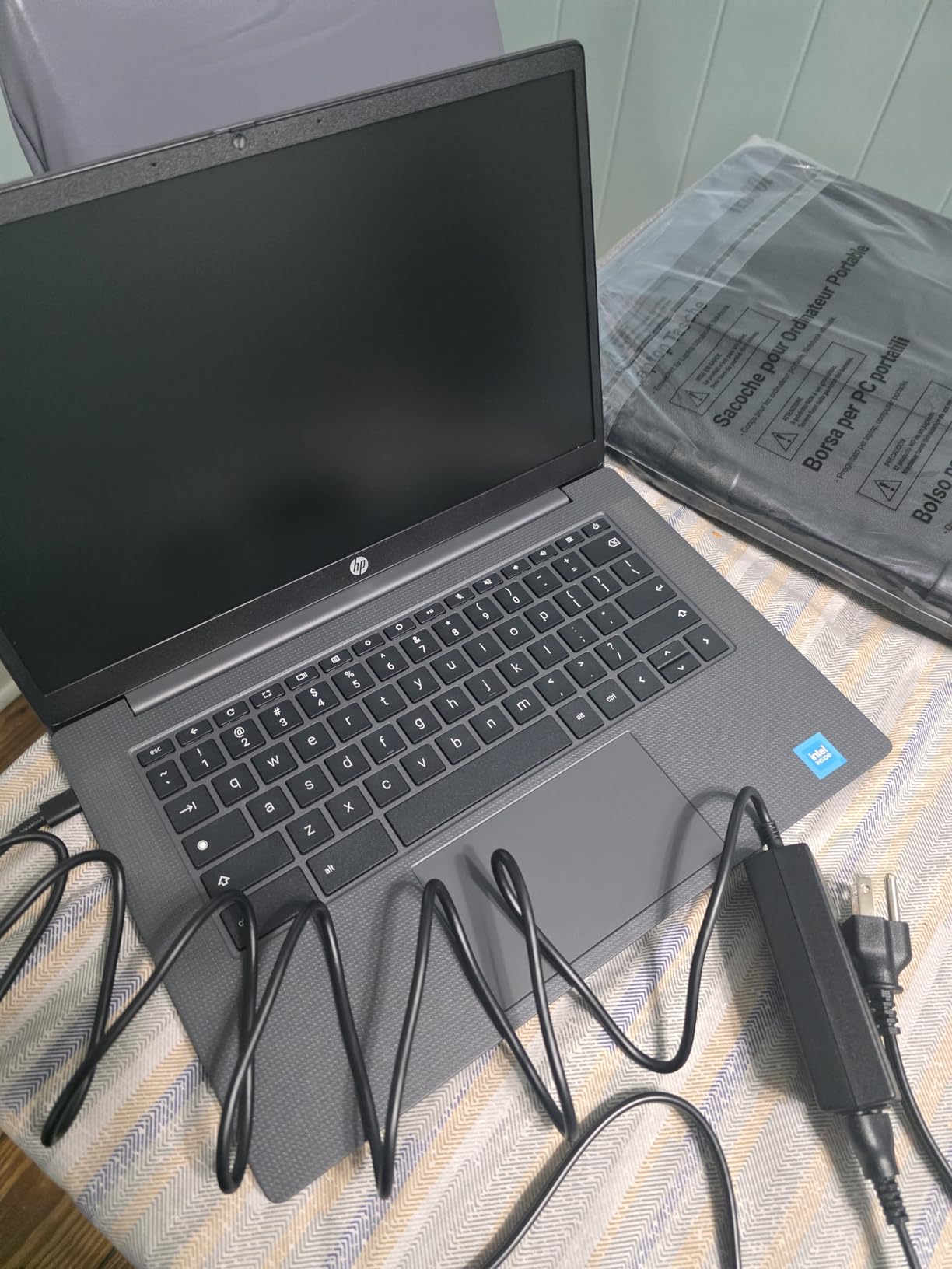 HP Chromebook 14 inch Laptop, HD Display, Intel Processor N100, 8 GB RAM, 128 GB UFS, UHD Graphics, Chrome OS, Chalkboard Gray, 14a-nf0099nr customer photo 1