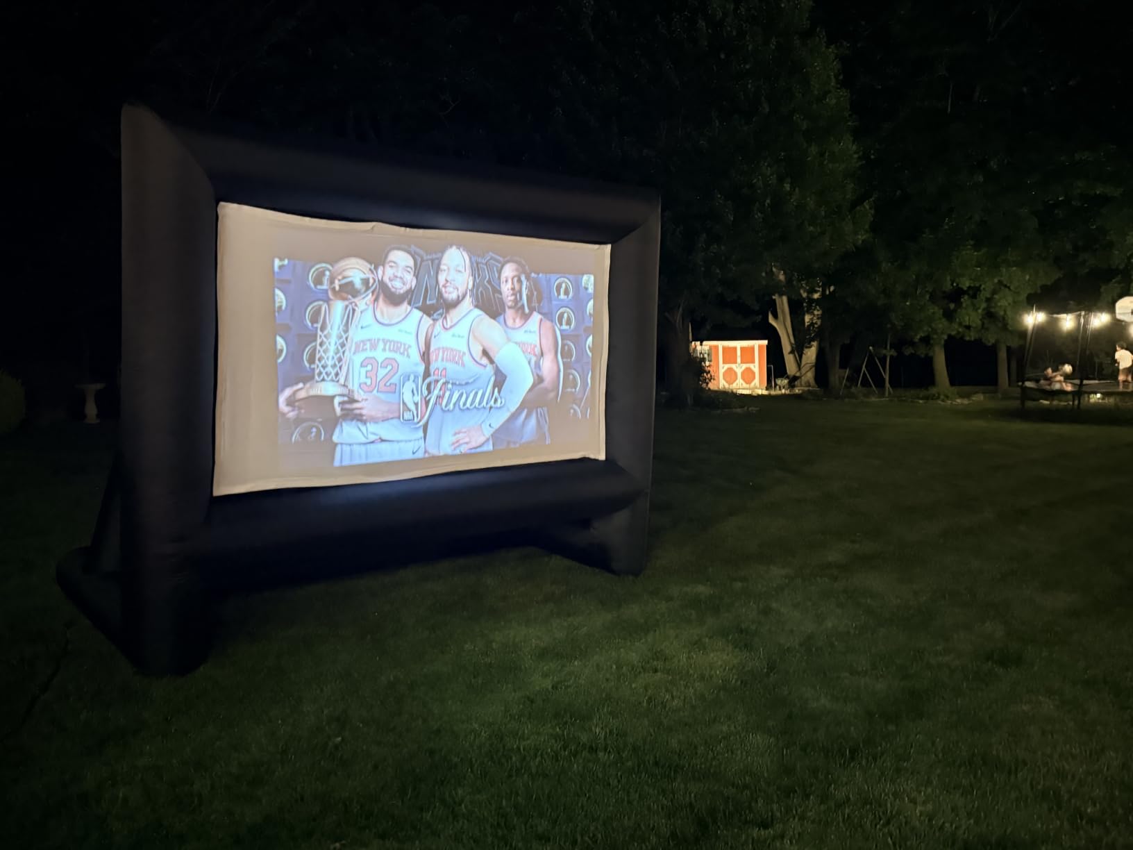 XHYCPY 20ft Inflatable Movie Screen Outdoor with Air Blower Storage Bag, Easy Set Up for Backyard Movie Night, Theme Parties, Celebrations customer photo 1