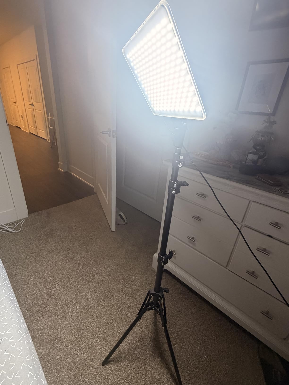 2-Pack LED Video Lighting Kit, Anautin 15W/1700Lux Photography Lighting with Tripod Stand, 2500-8500K Dimmable Streaming Light for Video Recording, Gaming, Podcast, Barber, Salon, TikTok, YouTube customer photo 1