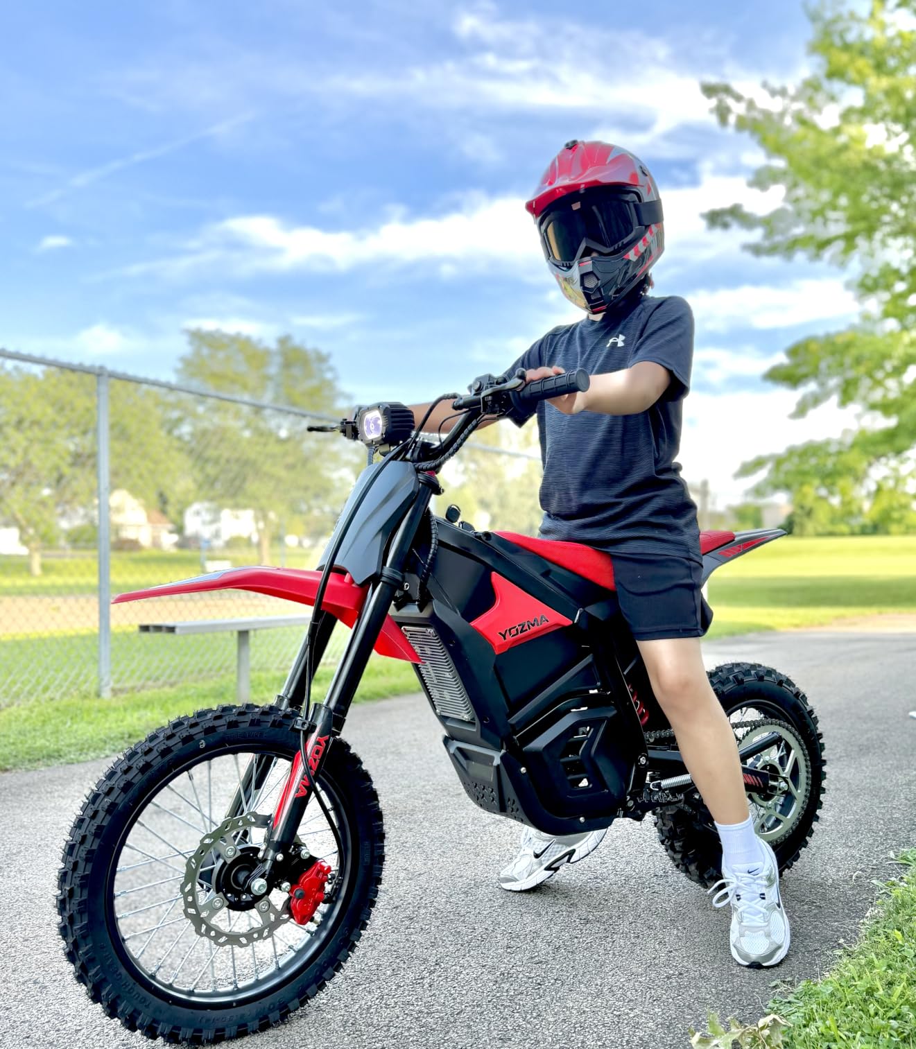 Youth Kids Dirt Bike Helmet DOT Approved, Full Face Motocross Set customer photo 1