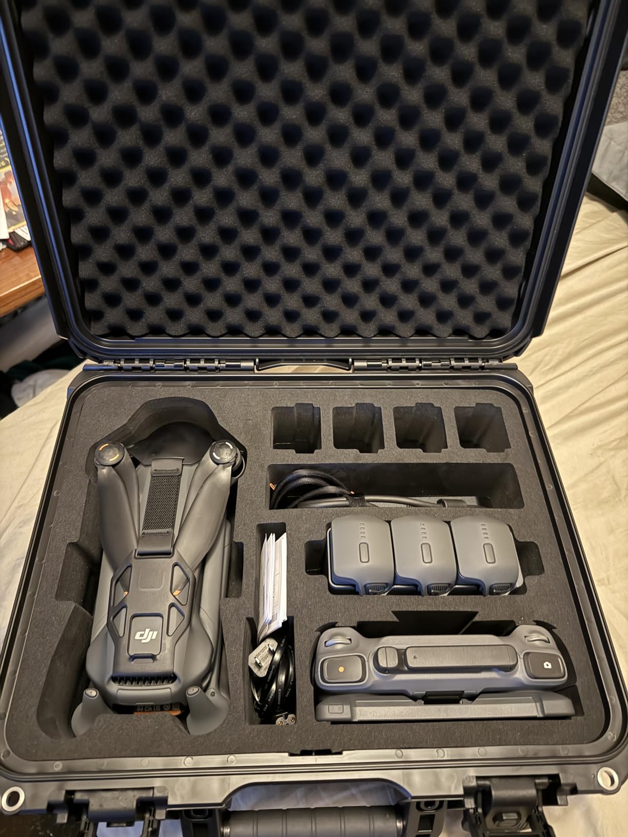Lekufee Waterproof Hard Carrying Case for DJI Mavic 4 Pro Drone, Creator Combo, Fly More Combo, DJI RC Pro 2/RC 2, Battery (7 pcs), Charging Hub, and other Accessories(Case Only) customer photo 1