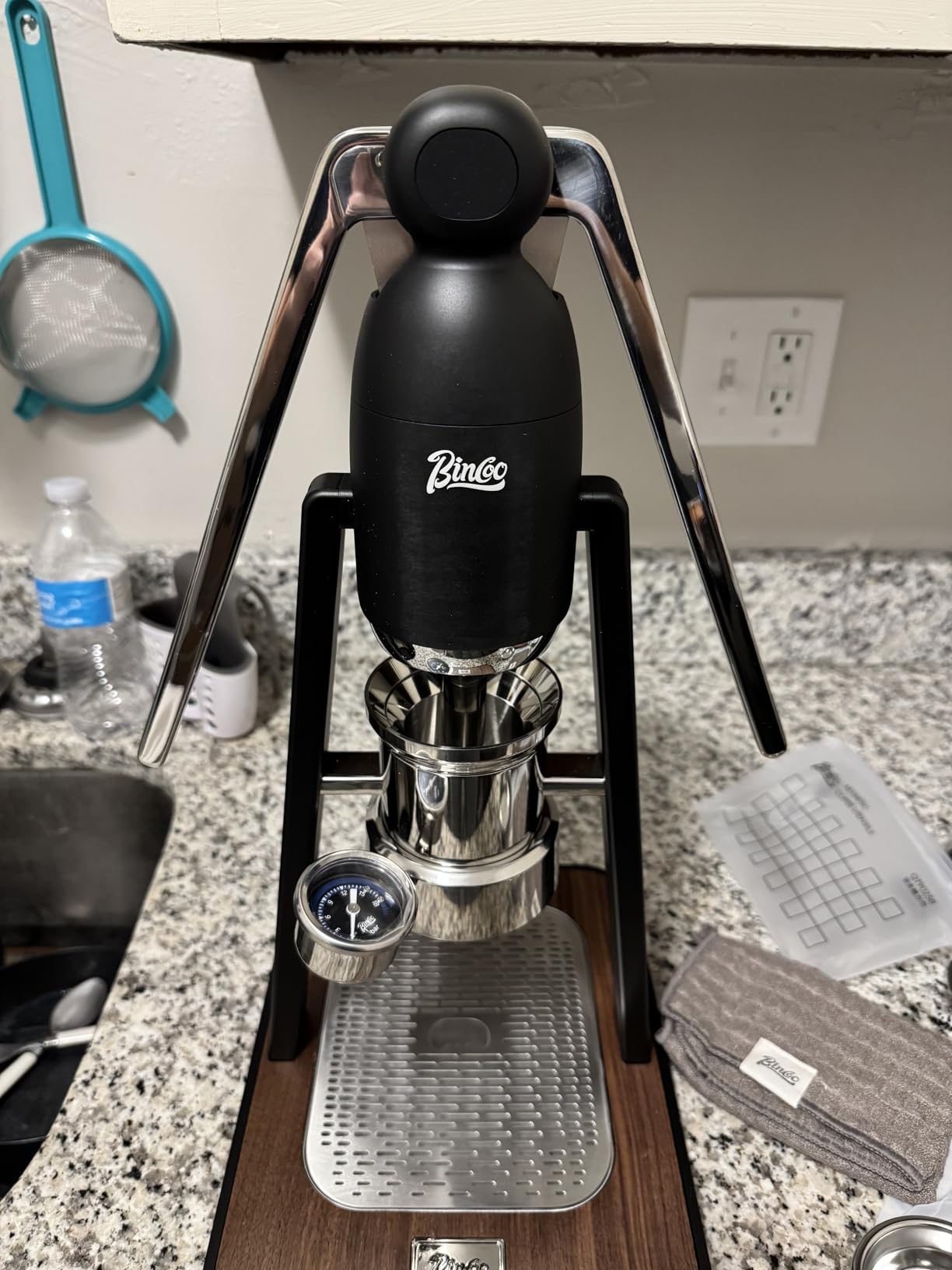 Manual Espresso Maker Set - Hand Press Espresso Machine – 12Bar Pressure Profiling, Dual-Lever Manual Coffee Maker with Pre-Infusion, Portable for Custom Espresso Shots, Stainless Steel (Black) customer photo 2