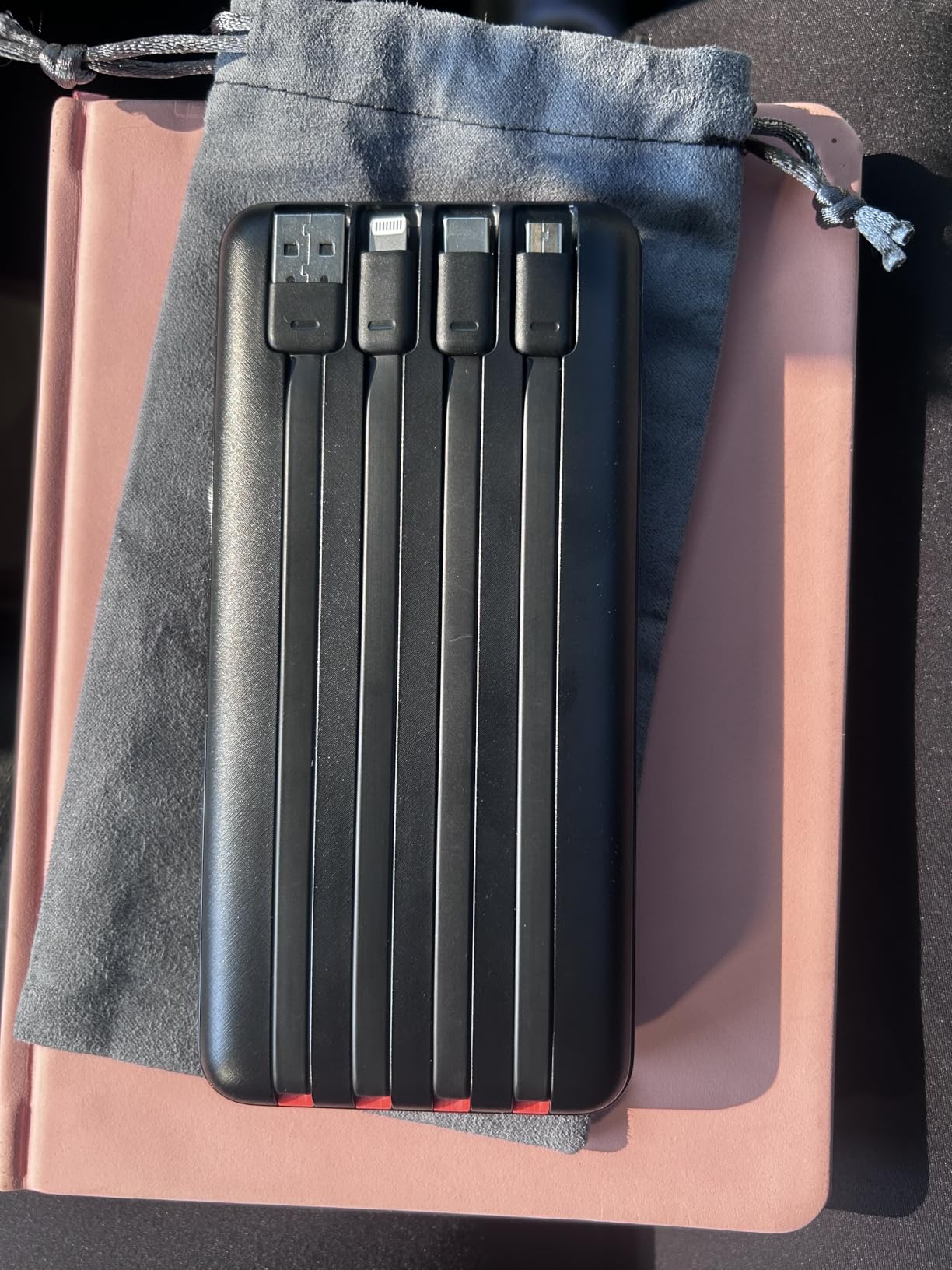 Orfeika 20000mAh Power Bank, Portable Charger with 4 Built-in Cables customer photo 1