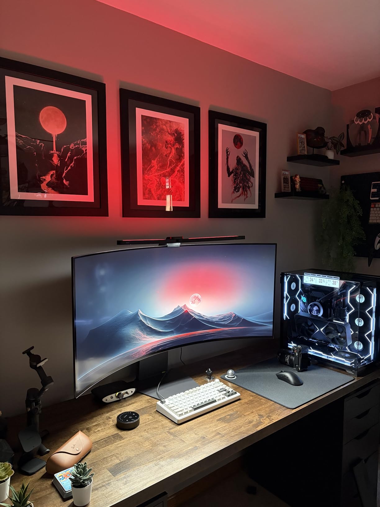 Quntis Curved Monitor Light Bar 15 RGB Backlight for 34