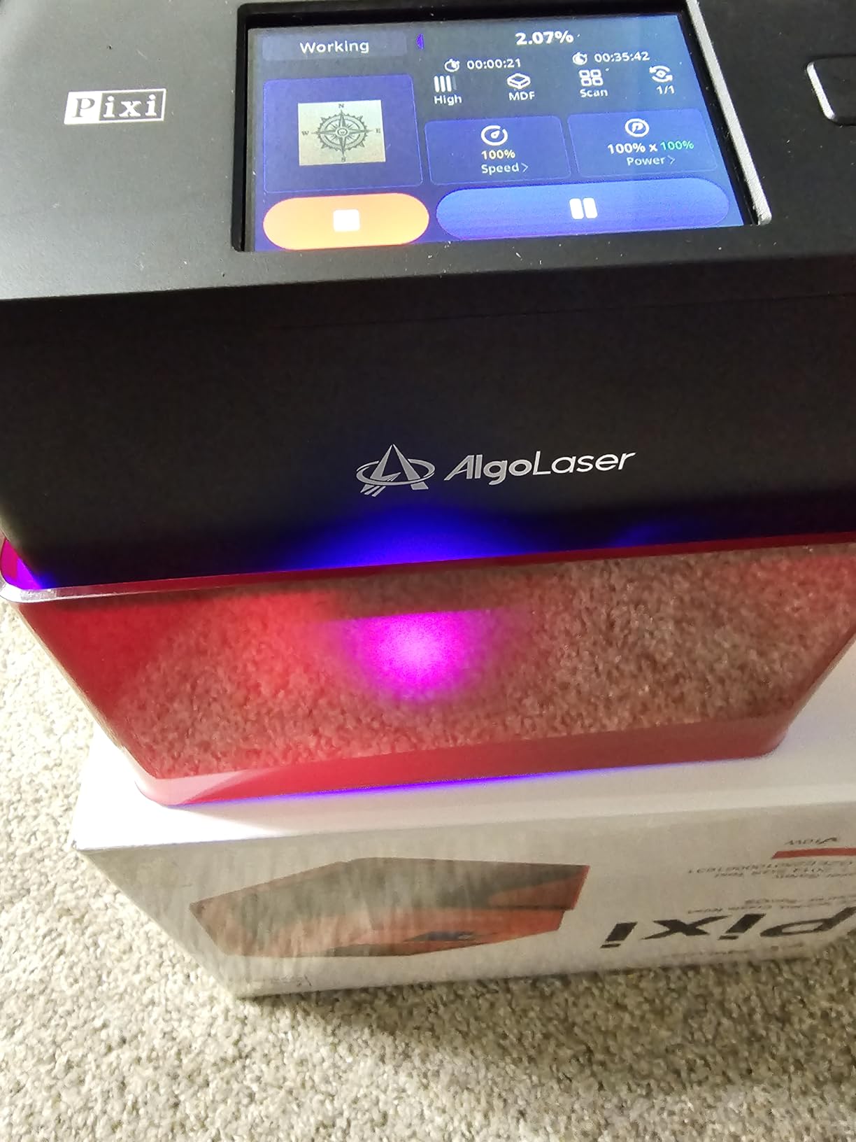 AlgoLaser 10W Portable Laser Engraver Machine: Smart Laser Engraver/Cutter with 3.5