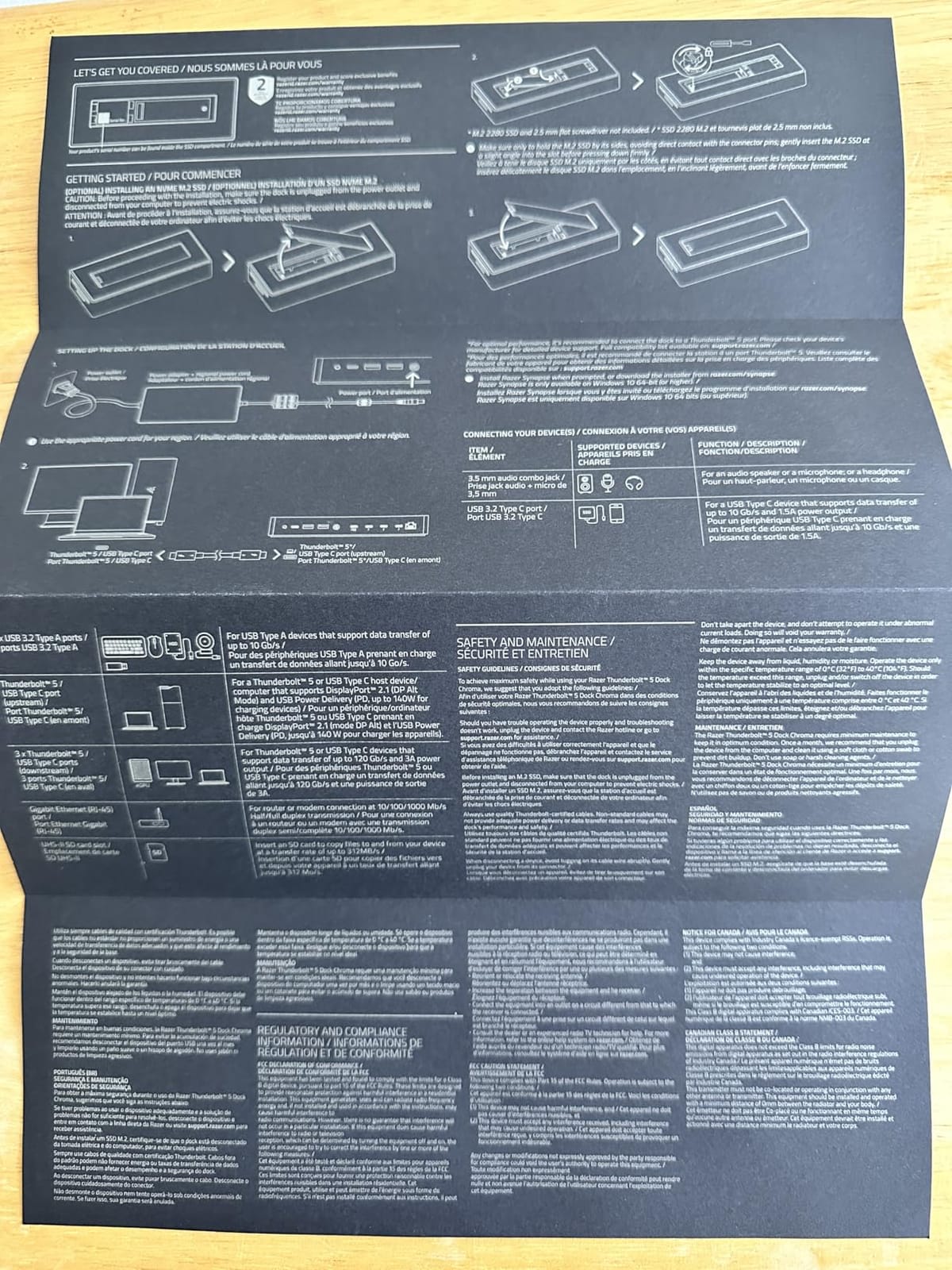 Razer Thunderbolt 5 Dock Chroma, 11 Ports + M.2 SSD Slot, Black customer photo 2