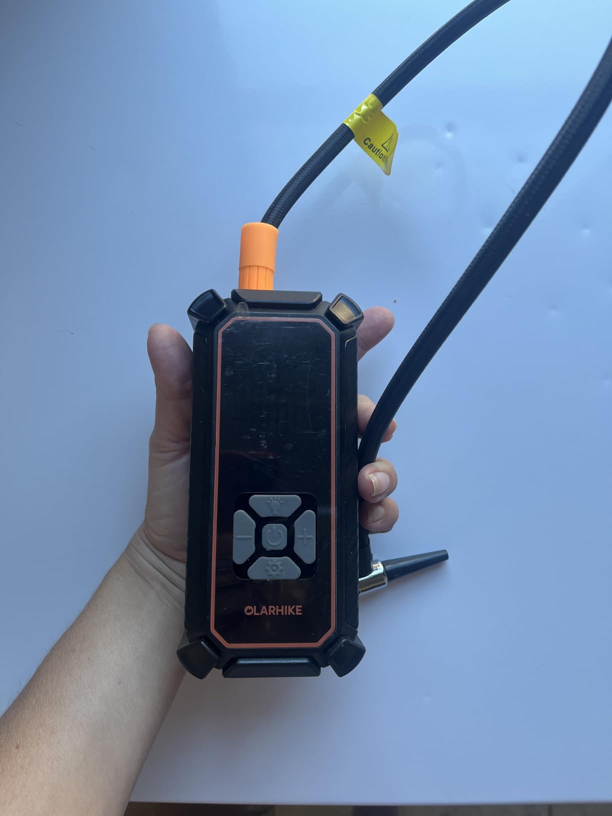OlarHike Tire Inflator Portable Air Compressor,Dual Power-3*2000mAh &12V DC customer photo 1