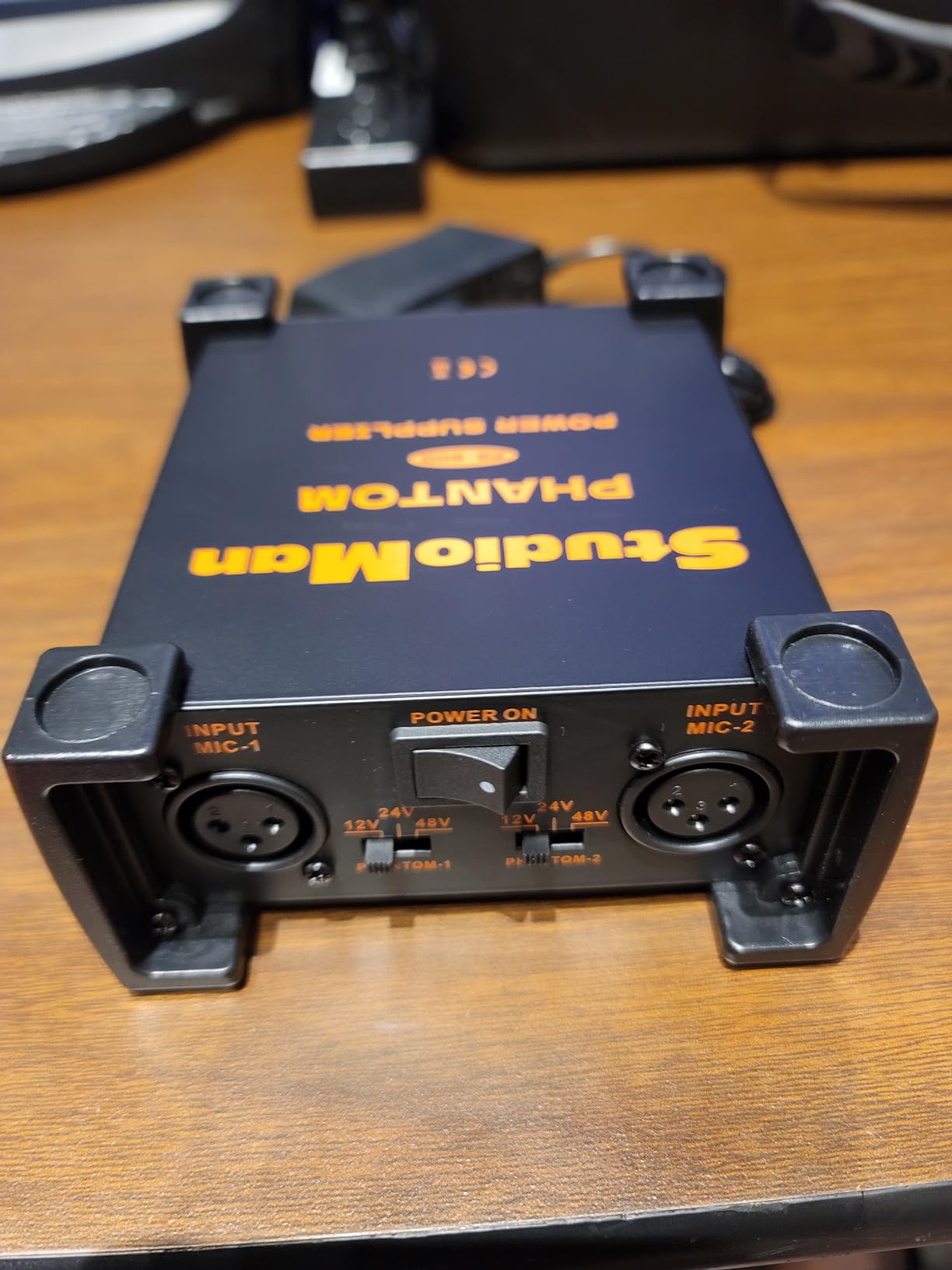 StudioMan PS200 Professional 2-Channel Phantom Power Supply, Black, Dual XLR Input/Output, 12V/24V/48V Switchable Power customer photo 1
