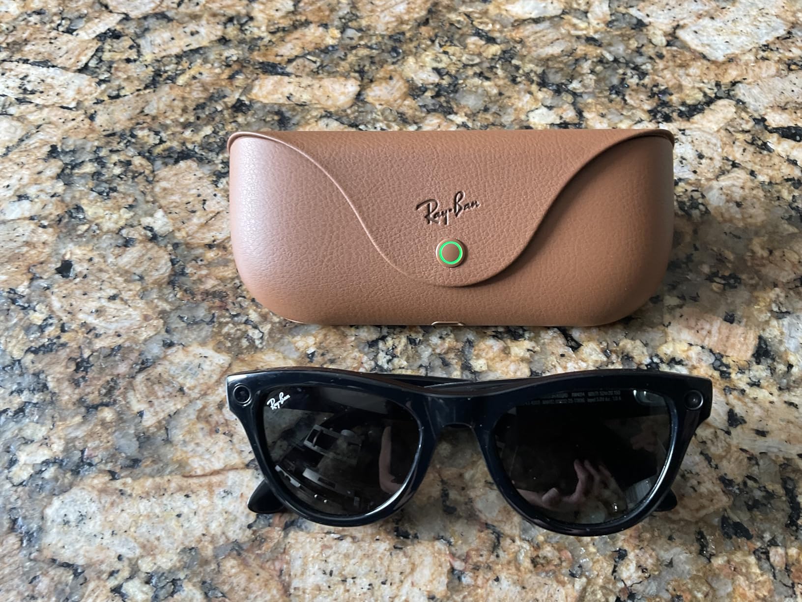 Meta Ray-Ban (Gen 2) Skyler Smart AI Glasses, Shiny Black, Green Lenses customer photo 2