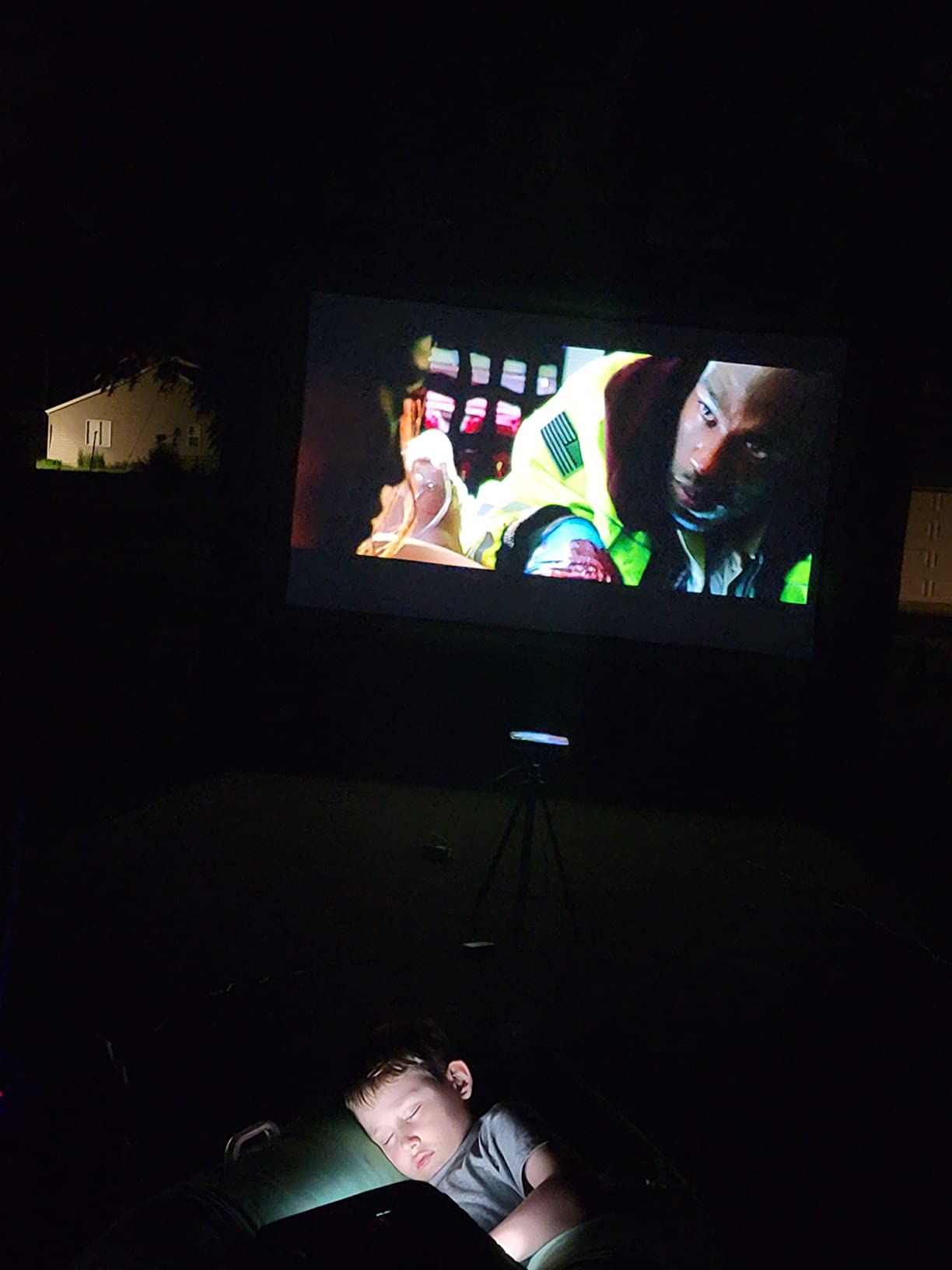GYUEM 21 Feet Inflatable Projector Screen Outdoor Blow Up Movie Screen customer photo 1