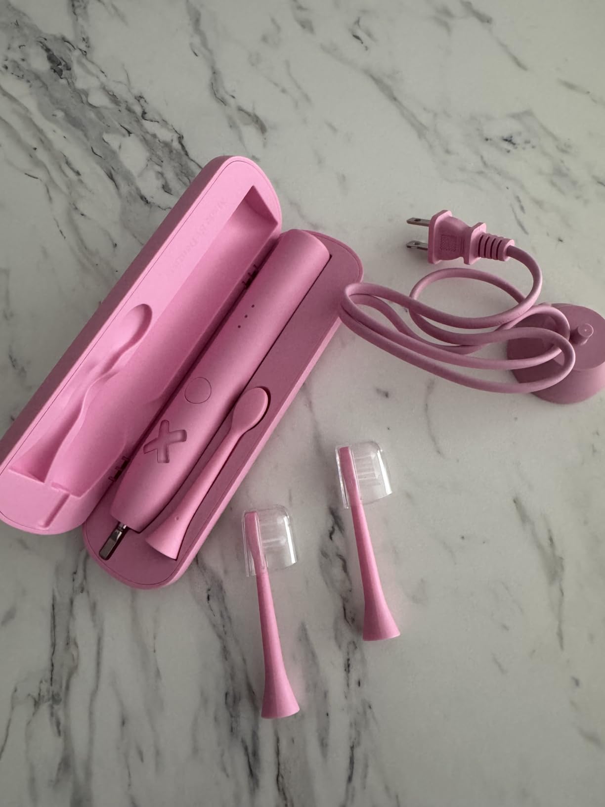 Made by Dentists PRO‑X Sonic Electric Toothbrush for Adults – 70‑Day Battery on One Charge, Dentist‑Designed Whitening Rechargeable Toothbrush, 3 Brush Heads & Travel Case, 3 Modes, Pink customer photo 1