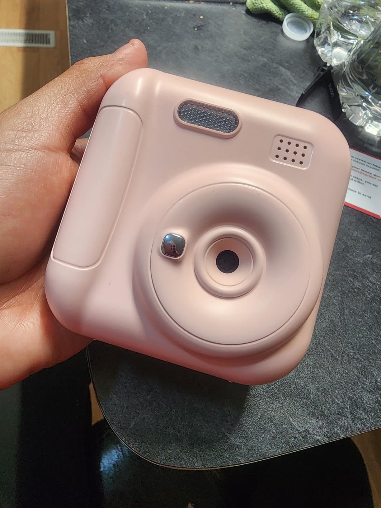 Kids Instant Camera with 64GB SD Card, Portable Digital Camera Toy for Girls and Boys Ages 3-12, Toddler Christmas and Birthday Gift for 3 4 5 6 7 8 9 10 Year Old Kids (Blue) (Pink) customer photo 1