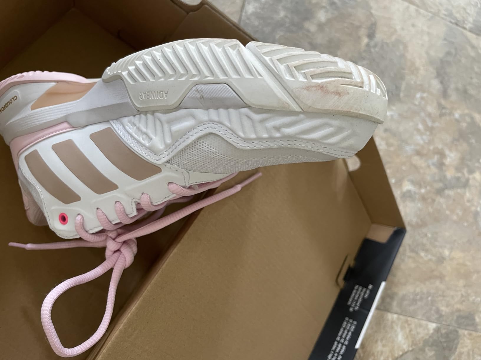 adidas Womens Courtjam Control 3 Tennis Sneakers Shoes - White customer photo 1