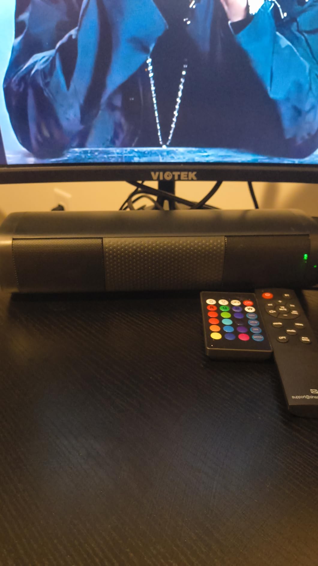 Saiyin 11.7-inch Sound Bar, Small Size & Big Power, Center-Channel Speakers customer photo 1