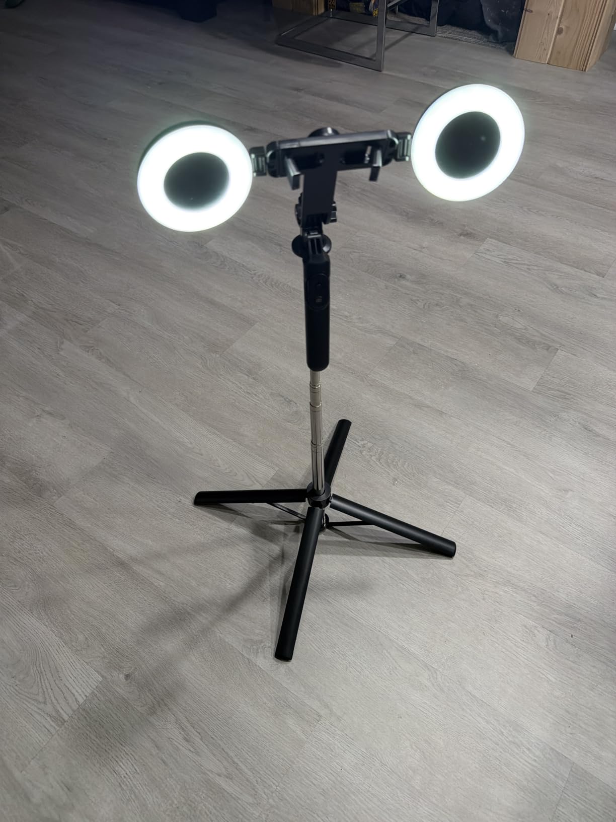 Vlogging Kit for iPhone/Android, Metal Selfie Stick Tripod for iPhone with Light and Microphone,70 inch Tall Adjustable Phone Tripod for TikTok/YouTube Starter Content Creator Essentials Kit customer photo 1